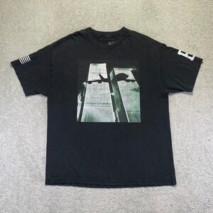Black Scale 9/11 Memorial Twin Towers Graphic T-Shirt Mens XL Black Tribute USA